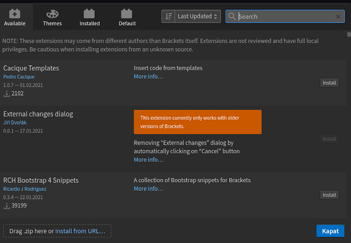 brackets extension